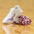 Scarpe da pallavolo donna Mizuno Wave Lightning Z8 bianche/viola indaco/camelliaros 13