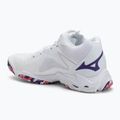 Scarpe da pallavolo donna Mizuno Wave Lightning Z8 Mid bianche/viola indaco/camelliaros 3