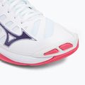 Scarpe da pallavolo Mizuno Wave Voltage 2 bianco/viola indaco/rosa camelia 7