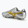 Scarpe da calcio Mizuno Morelia II Club Md galaxy argento/oro/oro da uomo 3