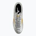 Scarpe da calcio Mizuno Morelia II Club Md galaxy argento/oro/oro da uomo 5