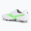Mizuno Morelia II Club Md bianco/verde neon/argento galassia scarpe da calcio uomo 3