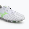 Scarpe da calcio uomo Mizuno Morelia Neo IV Pro Md bianco/verde neon/grigio freddo 3c 7