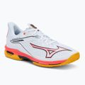 Mizuno Wave Exceed Tour 6 CC scarpe da tennis bianco/blu baritono/corallo 2