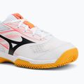 Scarpe da tennis per bambini Mizuno Break Shot 5 Jr CC bianco/calipso coral/citrus 7
