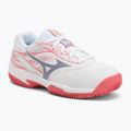 Scarpe da tennis per bambini Mizuno Break Shot 5 Jr CC bianco/blu granito/calipso coral