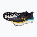 Scarpe da corsa da uomo Mizuno Wave Sky 9 blu baritono/agrumi/capri breeze 14