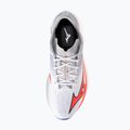 Scarpe da corsa da uomo Mizuno Wave Rebellion Flash 3 bianco/fiery coral 2/iris bloom 7