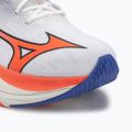 Scarpe da corsa da uomo Mizuno Wave Rebellion Flash 3 bianco/fiery coral 2/iris bloom 7