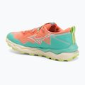 Scarpe da corsa da donna Mizuno Wave Daichi 9 salmone fresco/bianco/verde brillante 3