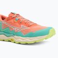 Scarpe da corsa da donna Mizuno Wave Daichi 9 salmone fresco/bianco/verde brillante 7