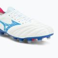 Scarpe da calcio uomo Mizuno Morelia Neo IV Β Elite MD white/tanager turquoise/pink tetra 7