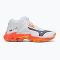 Scarpe da pallavolo Mizuno Wave Lightning Z8 Mid bianco/fiery coral 2/citrus 2