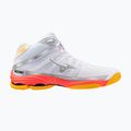 Scarpe da pallavolo Mizuno Wave Voltage 2 Mid bianco/fiery coral 2/citrus 2