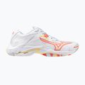 Scarpe da pallavolo donna Mizuno Wave Lightning Z8 bianco/calipso coral/pale banana