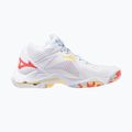 Scarpe da pallavolo donna Mizuno Wave Lightning Z8 Mid bianco/calipso coral/pale banana 2