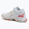 Scarpe da pallavolo donna Mizuno Wave Lightning Z8 Mid bianco/calipso coral/pale banana 3
