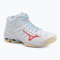 Scarpe da pallavolo donna Mizuno Wave Voltage 2 Mid bianco/calipso coral/pale banana