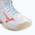 Scarpe da pallavolo donna Mizuno Wave Voltage 2 Mid bianco/calipso coral/pale banana 7