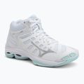 Scarpe da volley donna Mizuno Wave Voltage 2 Mid white/blue tint