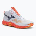 Scarpe da pallavolo Mizuno Wave Momentum Elite Mid bianco/fiery coral 2/citrus