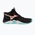 Scarpe da pallavolo Mizuno Wave Momentum Elite Mid nero/tangelo/verde ghiaccio 8