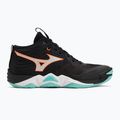 Scarpe da pallavolo Mizuno Wave Momentum Elite Mid nero/tangelo/verde ghiaccio 2