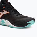 Scarpe da pallavolo Mizuno Wave Momentum Elite Mid nero/tangelo/verde ghiaccio 7