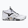 Scarpe da pallavolo Mizuno Wave Momentum Elite Mid white/black/gold 2