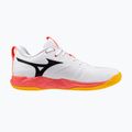 Mizuno Wave Momentum Pro scarpe da pallavolo bianco/fuoco corallo 2/citrus 2