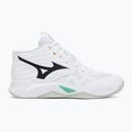 Scarpe da pallavolo Mizuno Wave Momentum Pro Mid white/black/frozen emerald 2