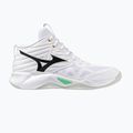 Scarpe da pallavolo Mizuno Wave Momentum Pro Mid white/black/frozen emerald 8