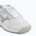 Scarpe da pallavolo per bambini Mizuno Cyclone Speed 5 bianco/nero/smeraldo ghiacciato 7