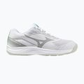 Scarpe da pallavolo per bambini Mizuno Cyclone Speed 5 bianco/nero/smeraldo ghiacciato