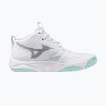 Scarpe da pallavolo da donna Mizuno Wave Momentum Elite Mid bianco/blu 2