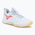 Scarpe da pallavolo donna Mizuno Wave Momentum Pro bianco/calipso coral/pale banana