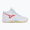 Scarpe da pallavolo donna Mizuno Wave Momentum Pro Mid bianco/calipso coral/pale banana 2