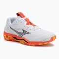 Scarpa da pallamano Mizuno Wave Stealth 6 bianco/fuoco corallo 2/citrus