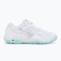 Scarpe da pallamano da donna Mizuno Wave Phantom 3 bianco/blu tinta unita 2
