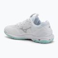 Scarpe da pallamano da donna Mizuno Wave Stealth 6 bianco/blu tinta unita 3
