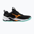 Scarpe da pallamano Mizuno Wave Stealth Neo 2 nero/tangelo/verde ghiaccio 2