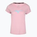 Maglietta da running da donna Mizuno Core Runbird Tee color malva sbiancato