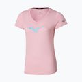Maglietta da running da donna Mizuno Core Runbird Tee color malva sbiancato