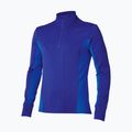 Felpa da running Mizuno Active Warm Half Zip da uomo, blu sodalite