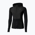 Giacca da running donna Mizuno Active Warm Hybrid Full Zip Hooded nero
