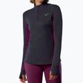 Felpa running donna Mizuno Active Warm Half Zip baritone blue