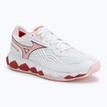 Scarpe da tennis da donna Mizuno Wave Enforce Tour 2 CC white/pinkesque/barbados/cherry