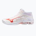 Scarpe da pallavolo donna Mizuno Wave Lightning Pro Mid white/rose elegance/lava falls