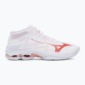 Scarpe da pallavolo donna Mizuno Wave Lightning Pro Mid white/rose elegance/lava falls 2