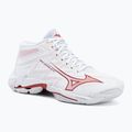 Scarpe da pallavolo donna Mizuno Wave Lightning Elite Mid white/rose elegance/lava falls